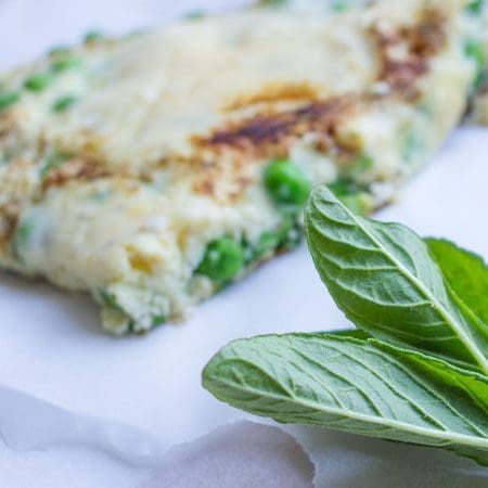 Pea, Mint, and Parmesan Omelette