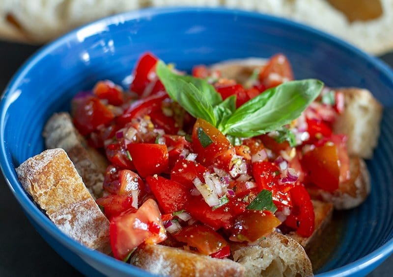Tomato Bruschetta with Chilli