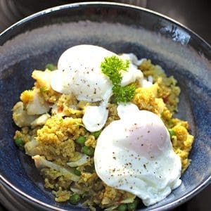 Kedgeree with garlic and chilli
